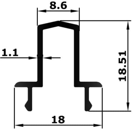 BL-27-01 - Glazing bead / small cap