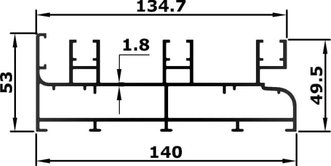 BL-37-04 - Main sash / meeting stile