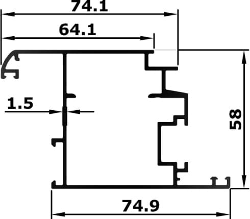 BL-50-07 - Nylon-insert frame (wide)