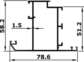 BL-50-12 - Frame channel (standard)
